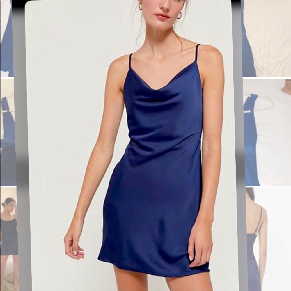 Urban Outfitters Mallory Cowl Neck Slip Dress S